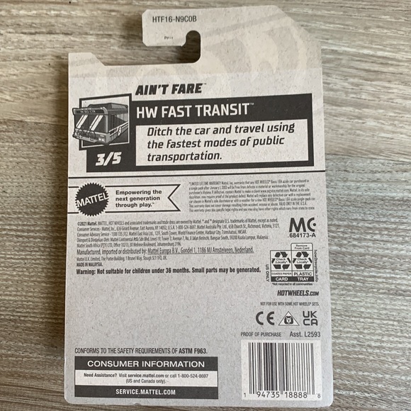 Hot Wheels Aint Fare Transit Bus Treasure Hunt 2024 HTF16 New Hotwheels Mattel - Picture 5 of 7